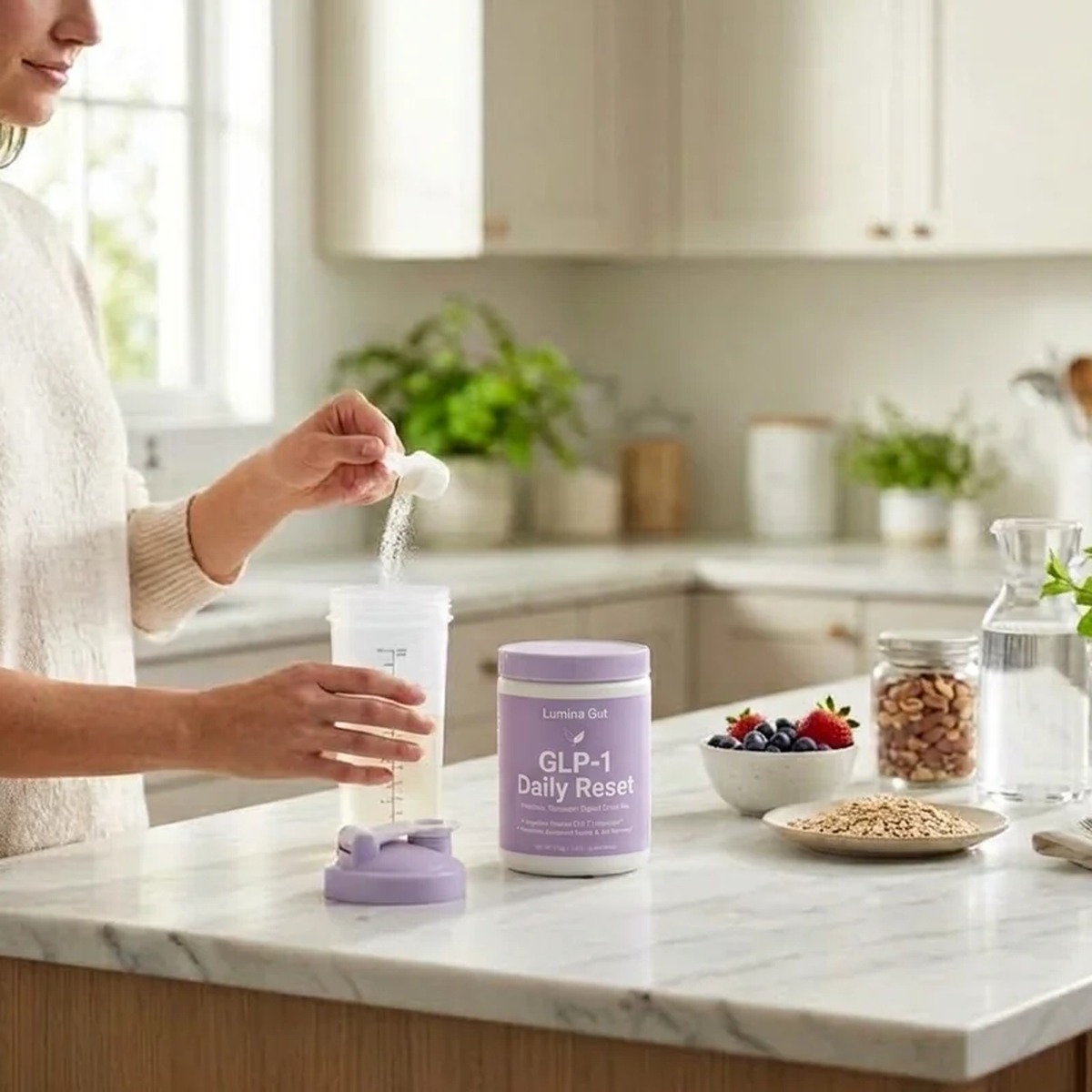 Lumina Gut GLP-1 Daily Reset dissolve in morning routine